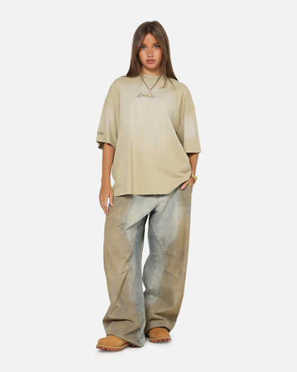 Mitchell & Ness Los Angeles Lakers Big Oversized Logo T-Shirt Gravel Stone