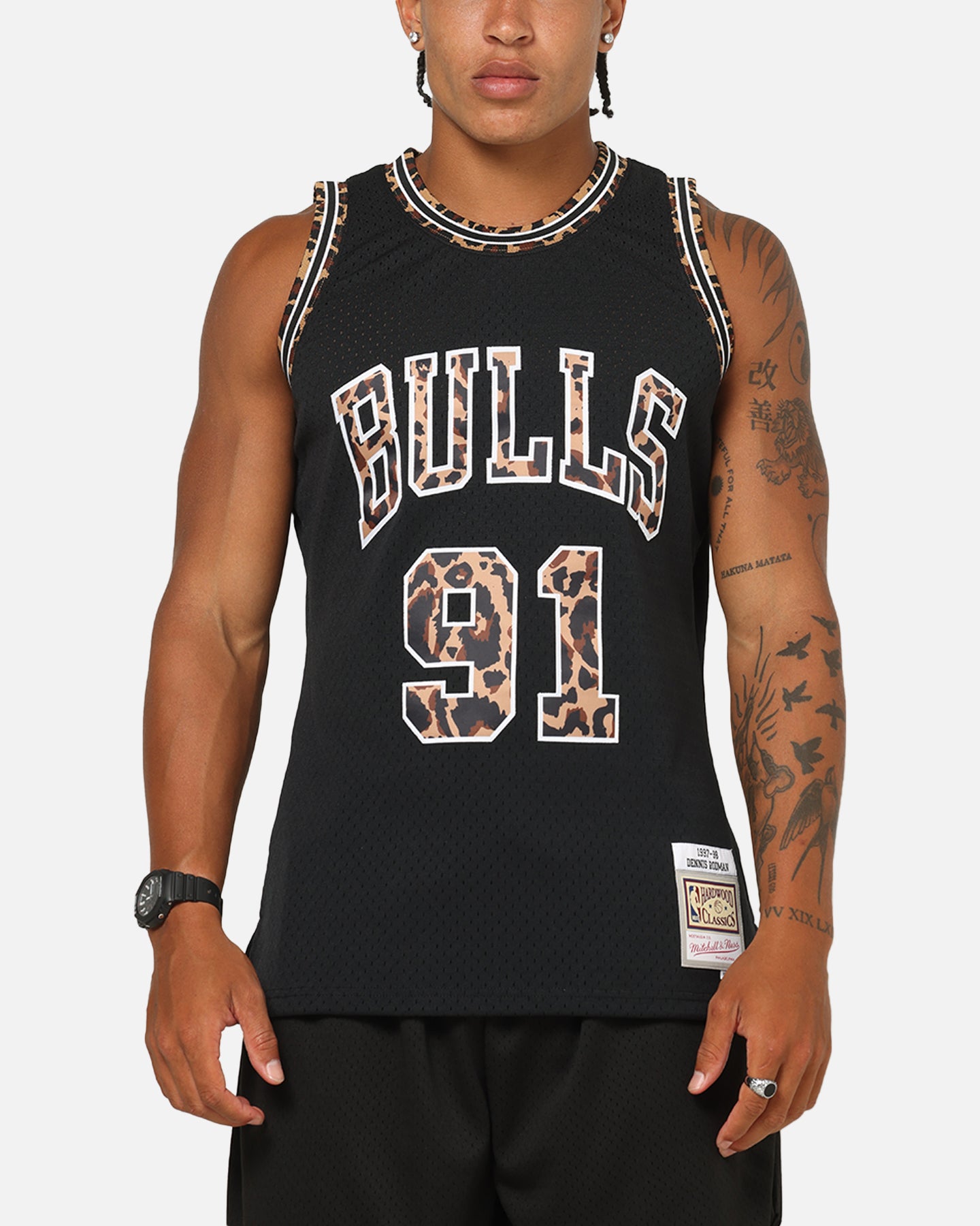 #91 Bulls Chicago NBA タンクトップ 91 RODMAN DENNIS BULLS Dennis Jersey Champion Aunthentic Rodman ウェア