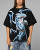Loiter X Yu-Gi-Oh! Blue Eyes White Dragon T-Shirt Black