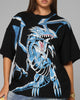 Loiter X Yu-Gi-Oh! Blue Eyes White Dragon T-Shirt Black