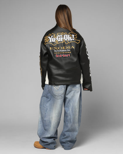 Loiter X Yu-Gi-Oh! Exodia Biker Jacket Black/Off White