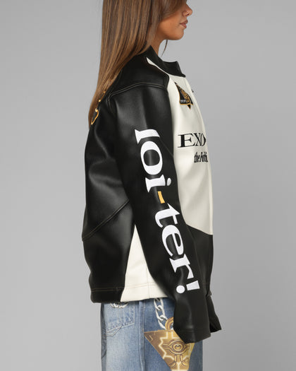 Loiter X Yu-Gi-Oh! Exodia Biker Jacket Black/Off White