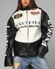 Loiter X Yu-Gi-Oh! Exodia Biker Jacket Black/Off White