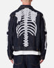 MNML Raw Skeleton Trucker Jacket Rinse Indigo