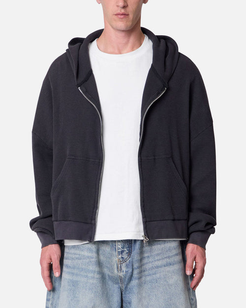 MNML Thermal Hoodie Washed Black