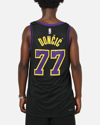 Nike Los Angeles Lakers Luka Doncic #77 City Edition Dri-FIT NBA Swingman Jersey Black