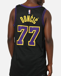 Nike Los Angeles Lakers Luka Doncic #77 City Edition Dri-FIT NBA Swingman Jersey Black