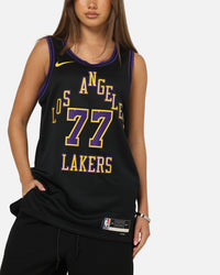 Nike Los Angeles Lakers Luka Doncic #77 City Edition Dri-FIT NBA Swingman Jersey Black