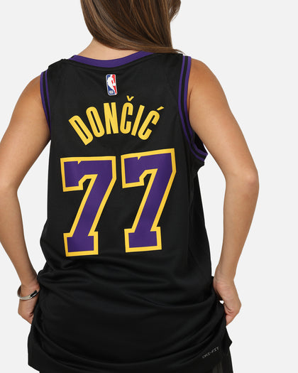 Nike Los Angeles Lakers Luka Doncic #77 City Edition Dri-FIT NBA Swingman Jersey Black