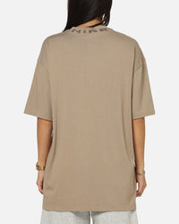 Nike Sportswear Collar Print T-Shirt Khaki