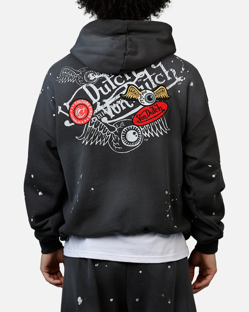 Von Dutch X Culture Kings CK Hoodie Washed Black