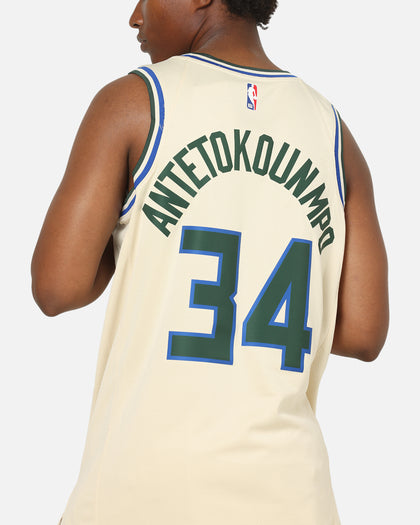 Nike Giannis Antetokounmpo Milwaukee Bucks #34 City Edition 2025/26 NBA Swingman Jersey Flat Opal/Green