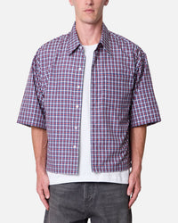 MNML Crispy Poplin Over Button Up Shirt Red/Blue
