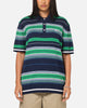 Adidas Originals Knit Stripe Polo T-Shirt Night Indigo/Green