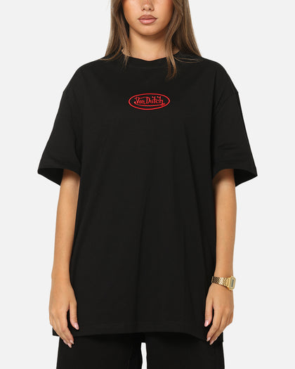 Von Dutch Distressed Embroidered Patch T-Shirt Black