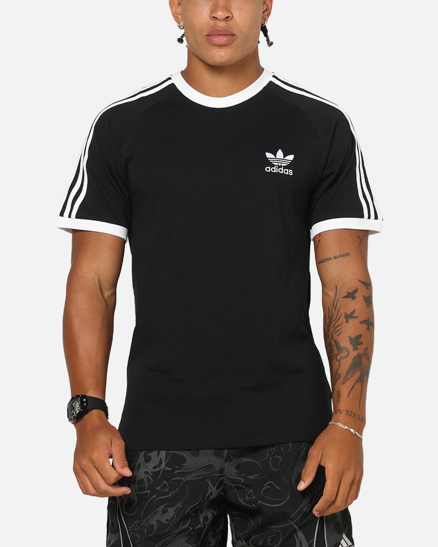 Adidas Classics 3-Stripes T-Shirt Black | Culture Kings