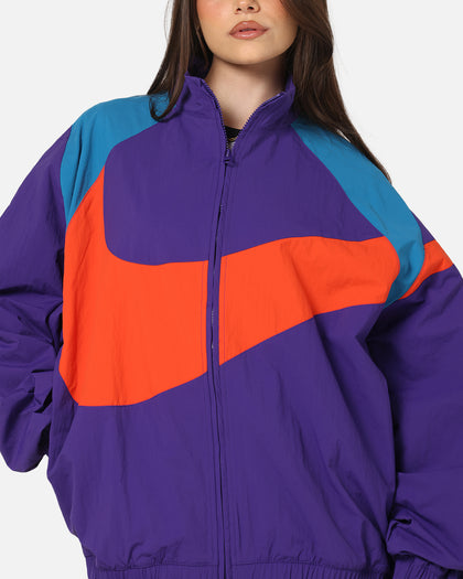 Nike Women's Sportswear Logo Oversized Woven Jacket Court Purple