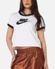 Nike Women's Sportswear Graphic Ringer T-Shirt White/Black