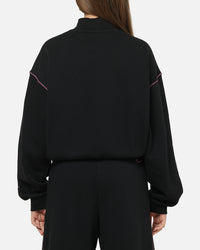 Nike Women's Sportswear Phoenix Fleece Mock-Neck Crewneck Black