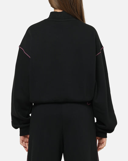 Nike Women's Sportswear Phoenix Fleece Mock-Neck Crewneck Black