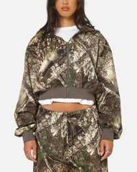 Jordan Women's Brooklyn Fleece Realtree Mod Crop Full-Zip Hoodie Sail/Sail