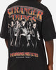 73Studio X Stranger Things Hawkins Heroes T-Shirt Black Acidwash