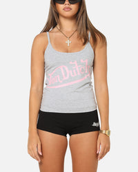 Von Dutch Women's Singlet Top Grey Marle