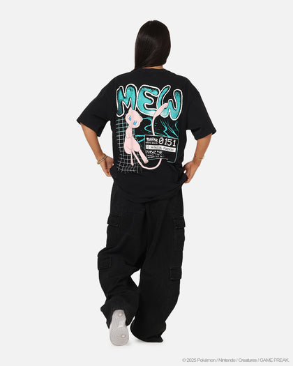 The Pokémon Collection By 73Studio Mew Vintage T-Shirt Off Black