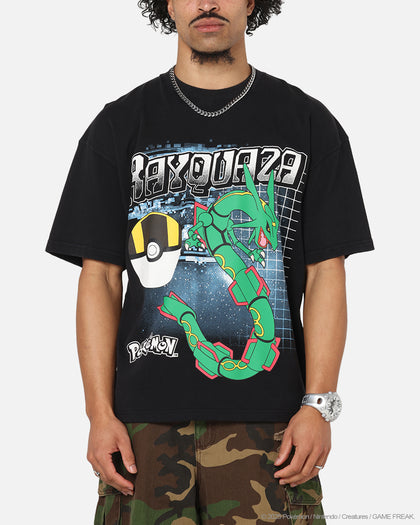 The Pokémon Collection By 73Studio Rayquaza Vintage T-Shirt Off Black
