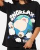 The Pokémon Collection By 73Studio Snorlax Vintage T-Shirt Off Black
