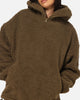 Carre Sherpa Hooded Jumper Khaki