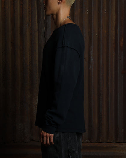 American Thrift Long Sleeve Thermal T-Shirt Washed Black