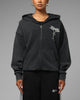 Loiter Waffle Zip Hoodie Black