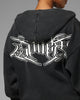 Loiter Waffle Zip Hoodie Black
