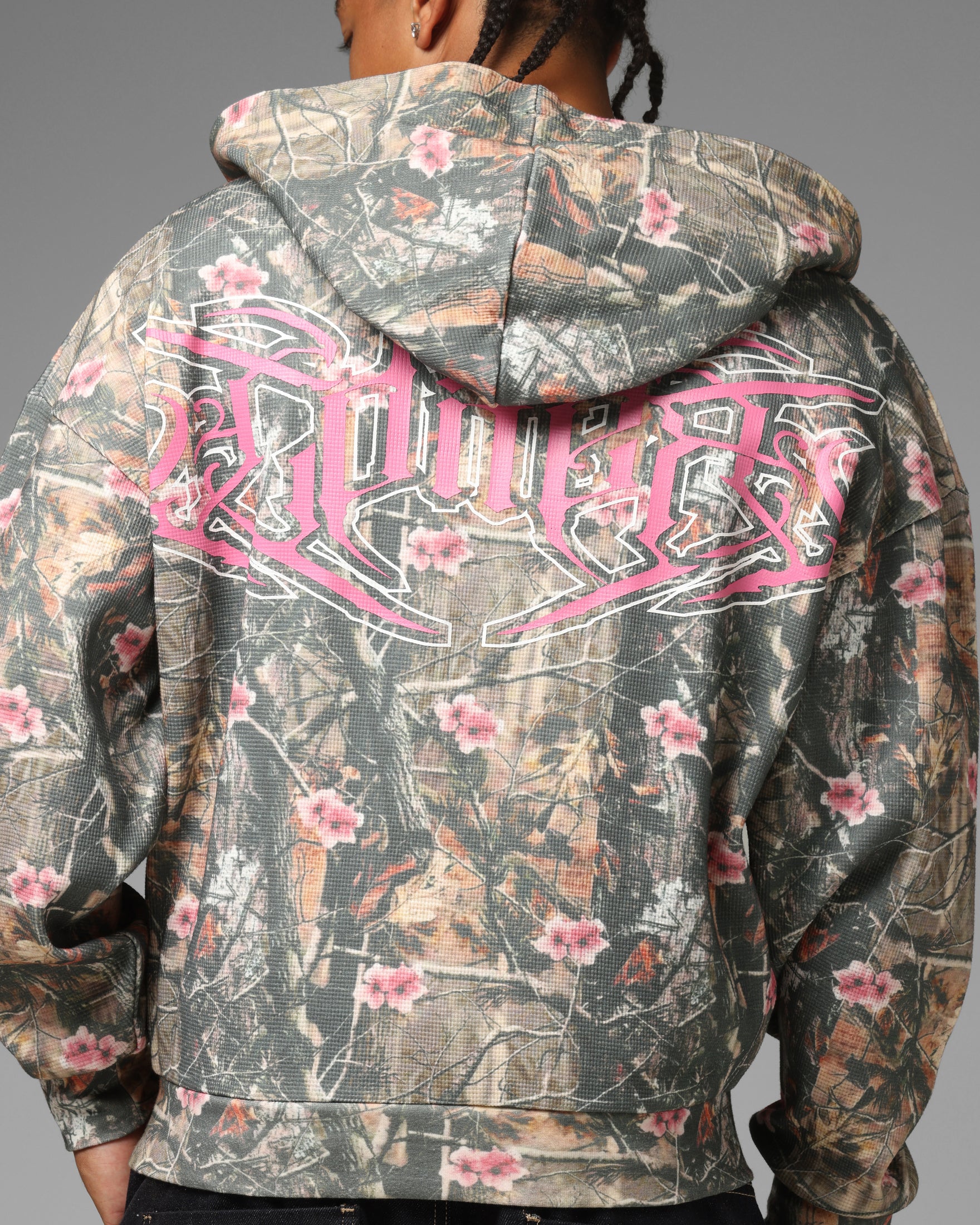 Loiter Waffle Zip Hoodie Pink Tree Camo | Culture Kings