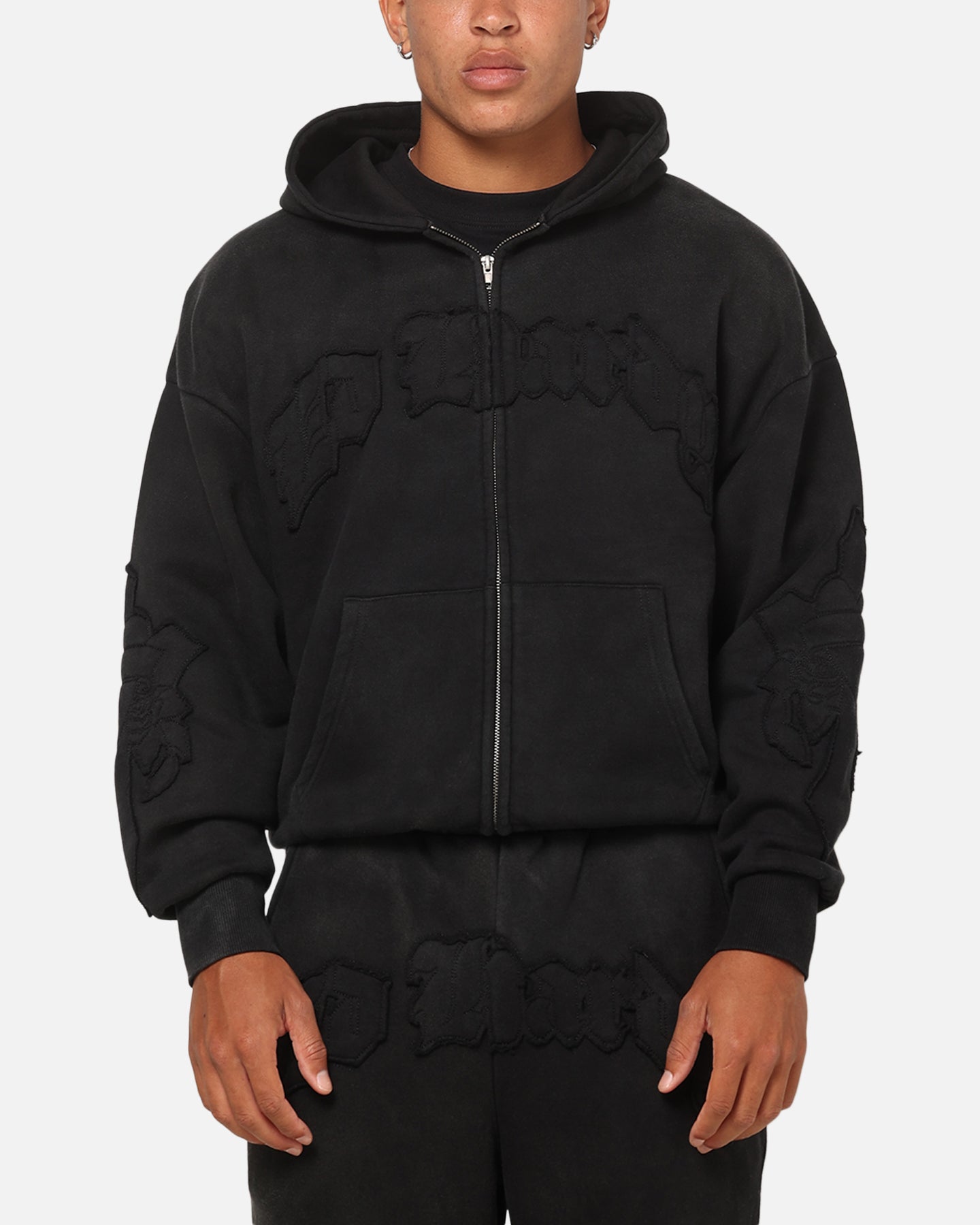 Ed Hardy Fray Zip Hoodie Black | Culture Kings