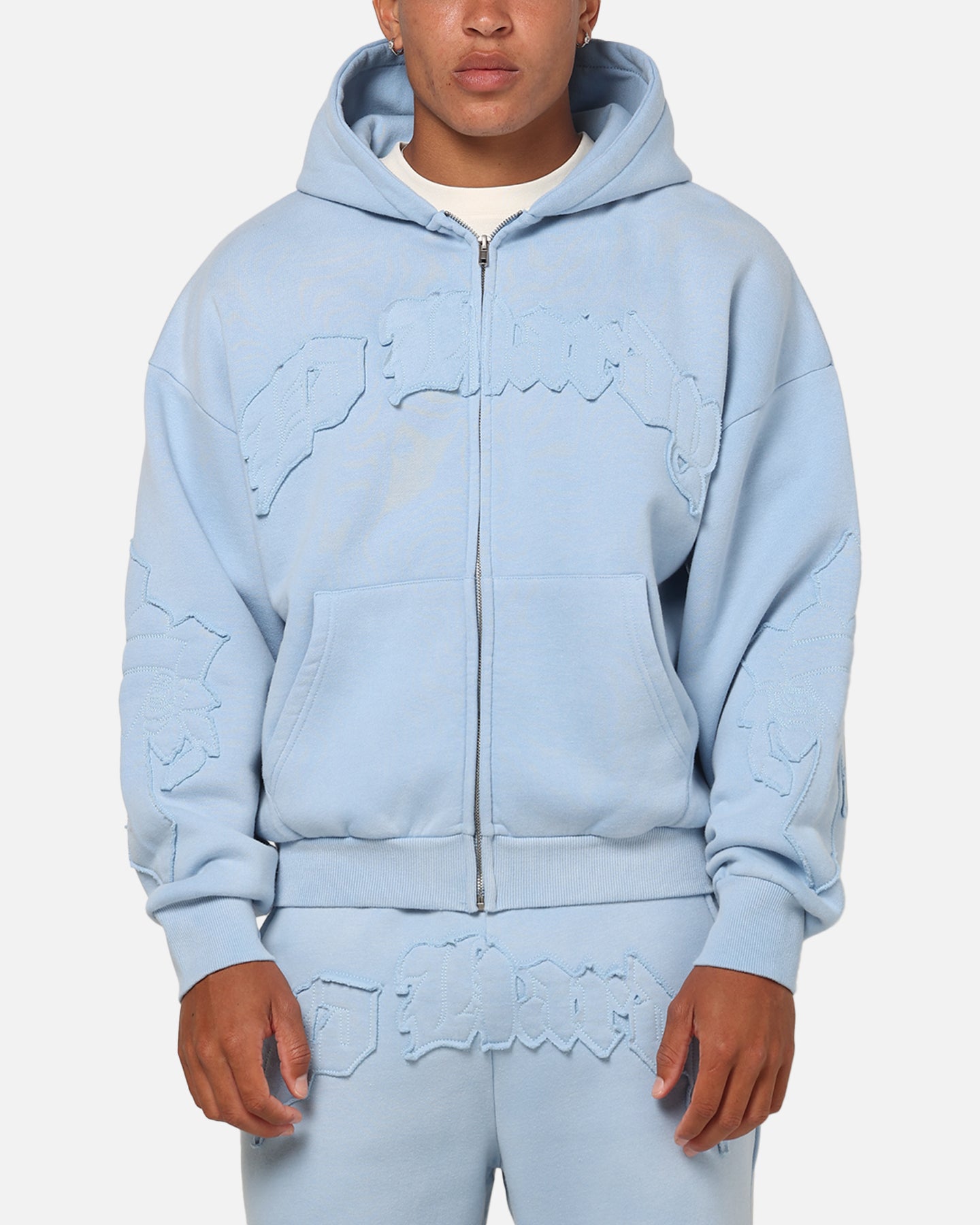 Ed Hardy Fray Zip Hoodie Blue | Culture Kings