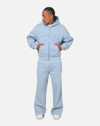 Ed Hardy Fray Zip Hoodie Blue