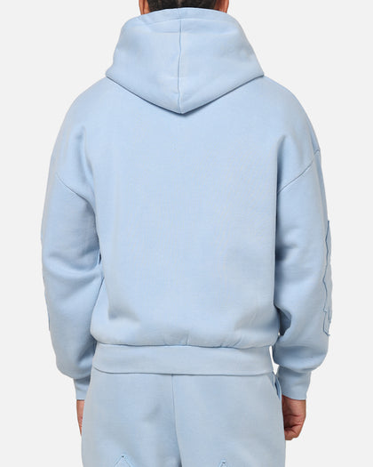 Ed Hardy Fray Zip Hoodie Blue