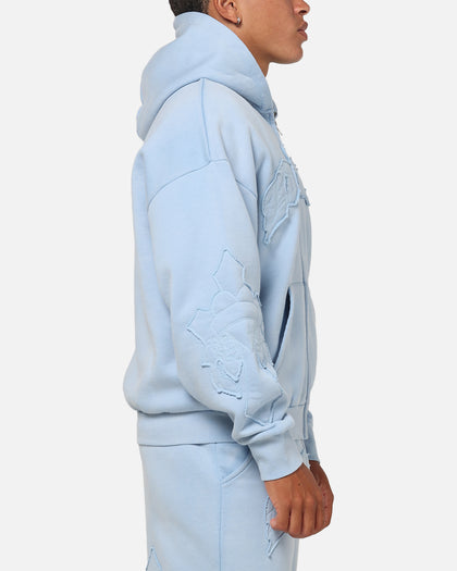 Ed Hardy Fray Zip Hoodie Blue