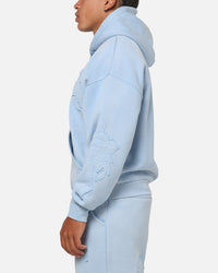 Ed Hardy Fray Zip Hoodie Blue