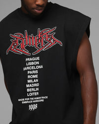 Loiter Hardcore Muscle T-Shirt Washed Black