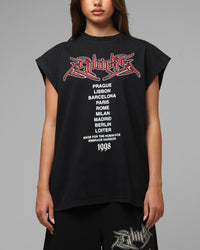 Loiter Hardcore Muscle T-Shirt Washed Black