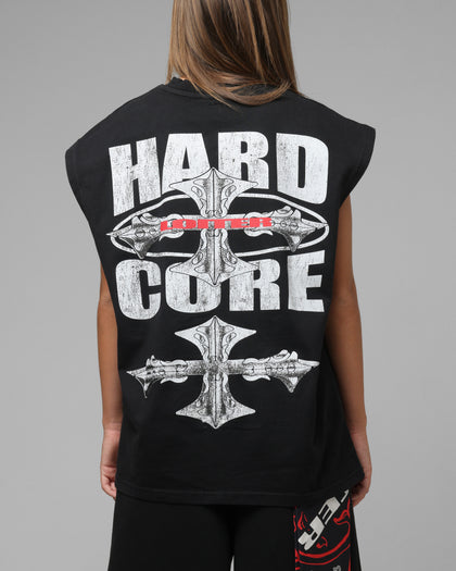 Loiter Hardcore Muscle T-Shirt Washed Black