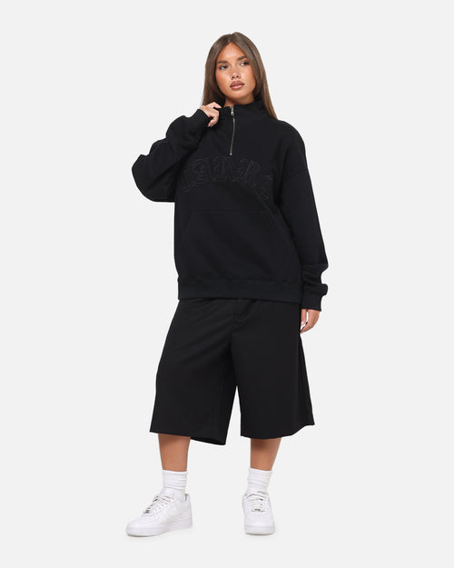 Carre Gridlock 1/4 Zip Crewneck Black
