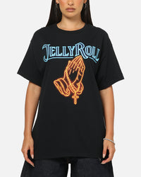 Jelly Roll Praying Neon T-Shirt Black