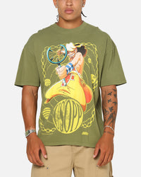 73Studio X One Piece Usopp Vintage T-Shirt Military Green