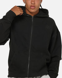 Saint Morta Divine Riot Zip Hoodie Black Wash