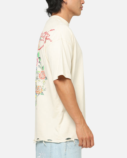 Ed Hardy Venom Rose T-Shirt Washed White