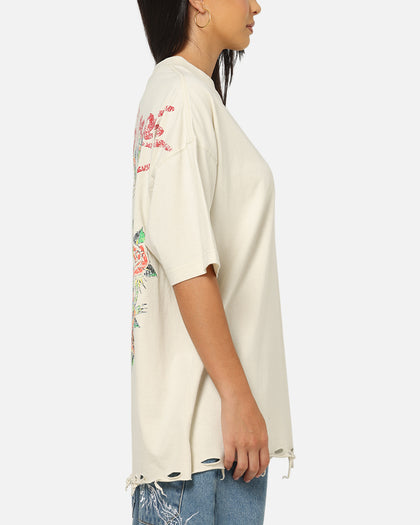 Ed Hardy Venom Rose T-Shirt Washed White